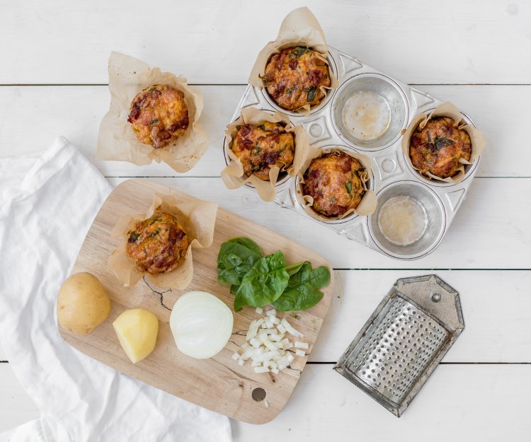 Muffins de petit déjeuner aux pommes de terre