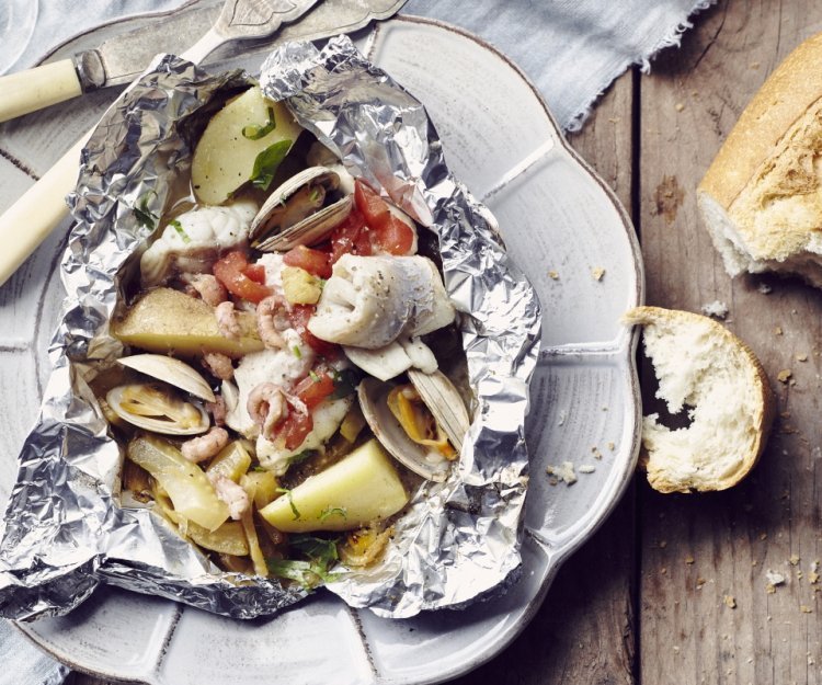 Papillote de poisson "Bouillabaisse"