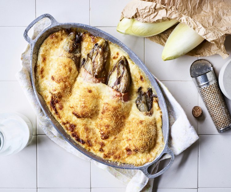 Chicons au gratin au jambon et fromage Chicons au gratin au jambon et fromage