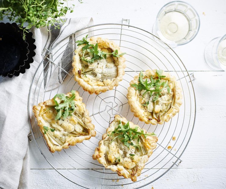 Tartelettes aux chicons et au fromage de brebis