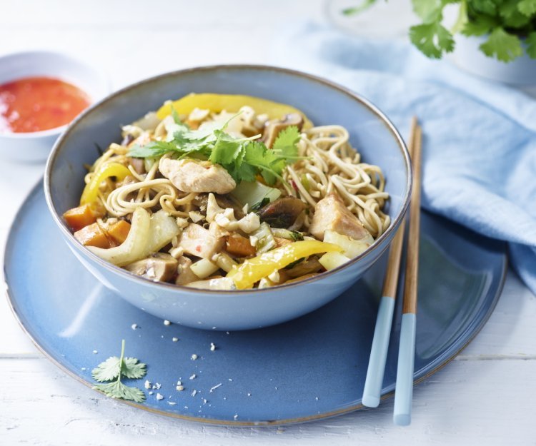 Wok de poulet aux petits légumes Wok de poulet aux petits légumes