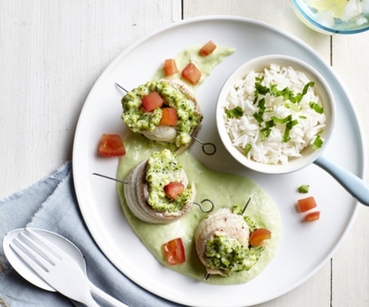 Rouleaux de sole farcie au brocoli