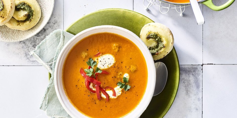 Soupe tomates poivrons