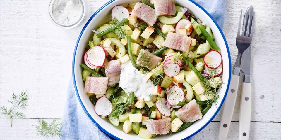 Salade de pommes de terre au hareng Salade de pommes de terre au hareng