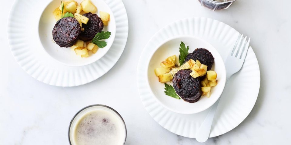 Boudin noir et pommes cuites