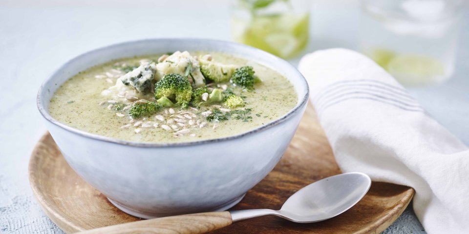 Soupe de brocoli au bleu