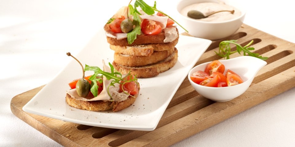 Bruschetta et vitello tonato