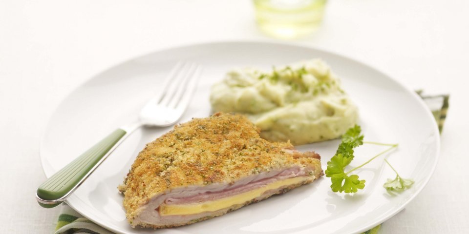 Cordon bleu au jambon cuit et fromage d'abbaye Affligem