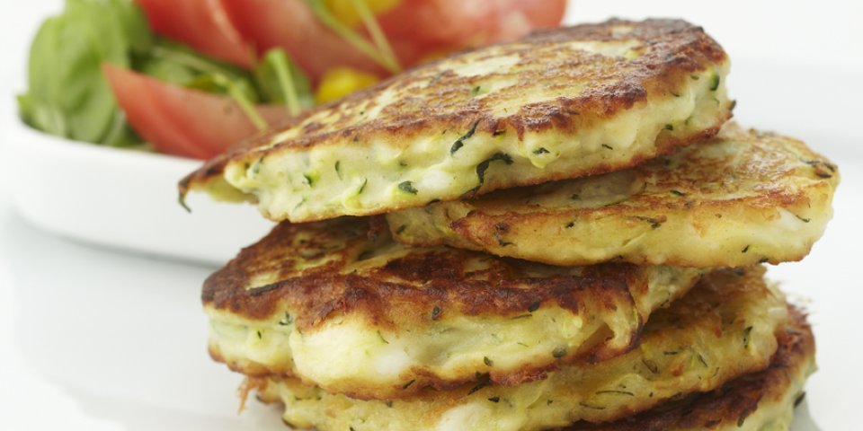 Galettes de courgette et saumon