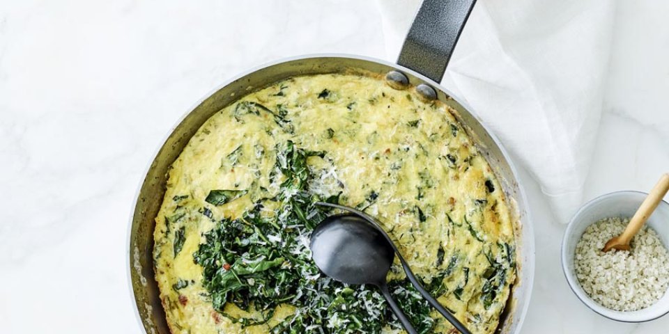 Frittata au chou frisé