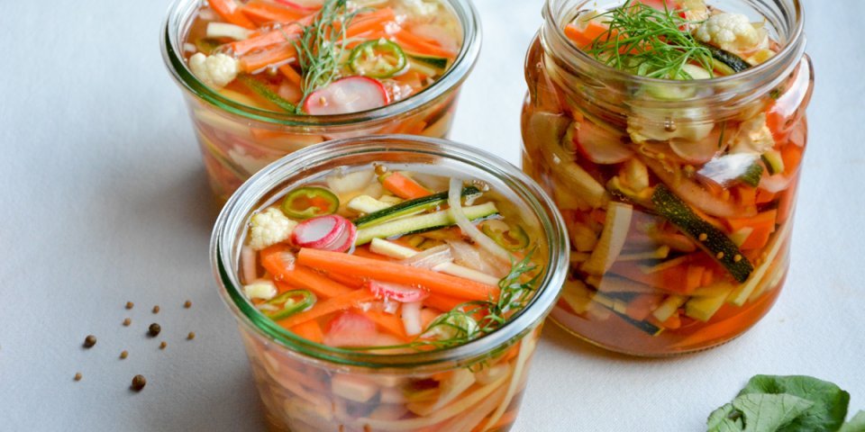 Légumes rapidement fermentés