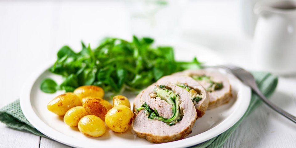 Rôti de veau farci à la courgette et au fromage