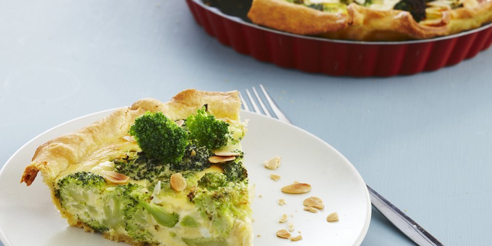 Tarte salée au brocoli et amandes