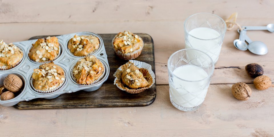 Muffins d’avoine pomme-cannelle Muffins d’avoine pomme-cannelle