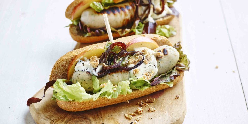 Hotdog tendance au boudin blanc