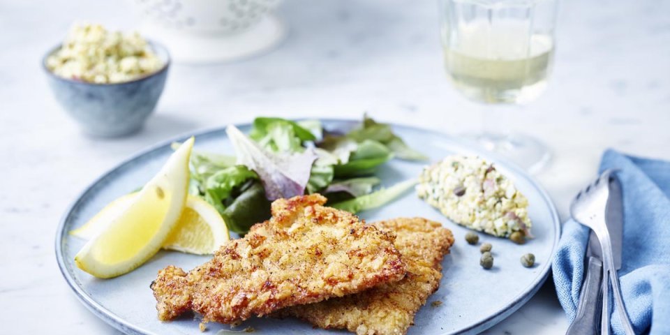 Escalope de veau à la sauce gribiche