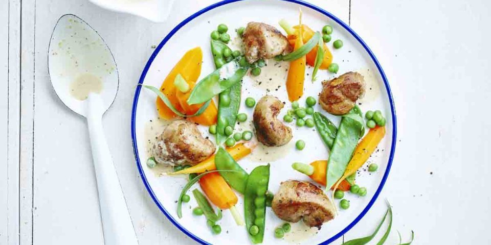 Rognons de veau aux légumes