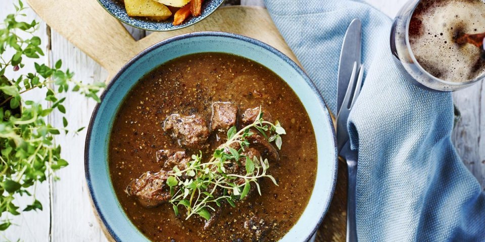 Joues de veau à la bière brune