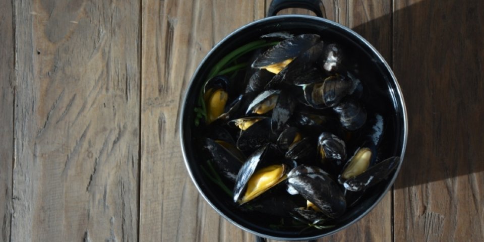 Moules à la vinaigrette de poivron