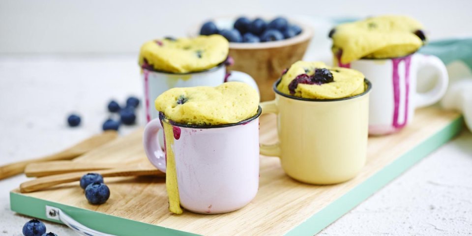 Mug cake aux myrtilles