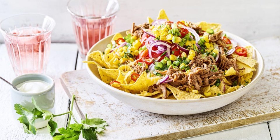 Nachos au bœuf effiloché Nachos au bœuf effiloché
