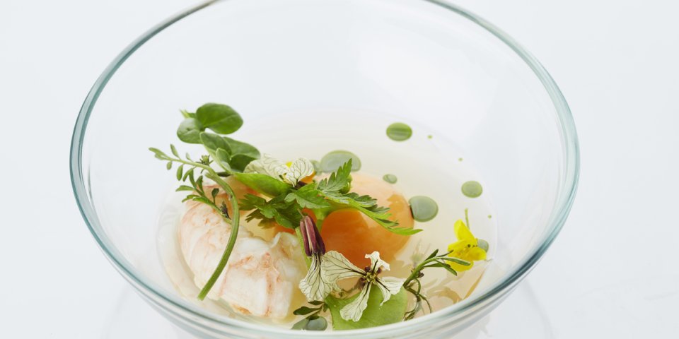 Bouillon van langoustinekoppen