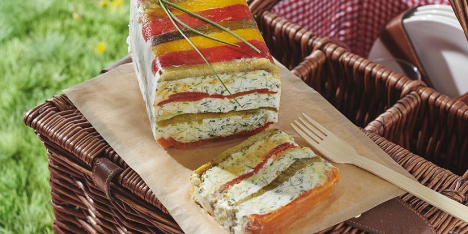 Terrine de fromage de chèvre aux poivrons