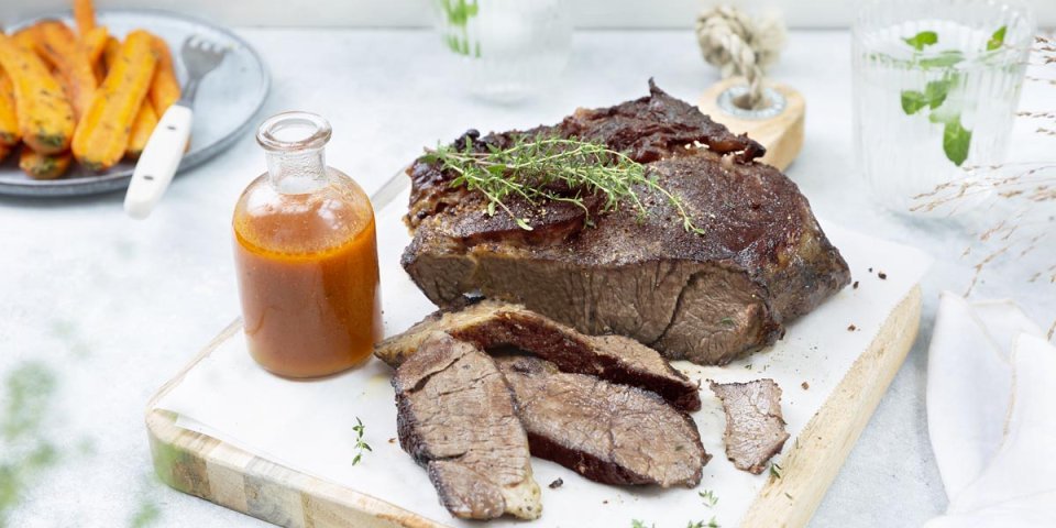 Bœuf cuisson lente aux carottes glacées