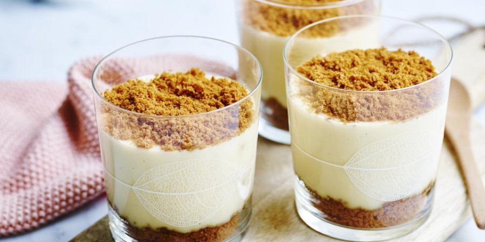 Pudding vanille aux spéculoos Pudding vanille aux spéculoos