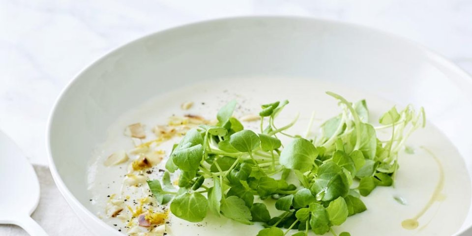 Velouté de cresson aux amandes Velouté de cresson aux amandes