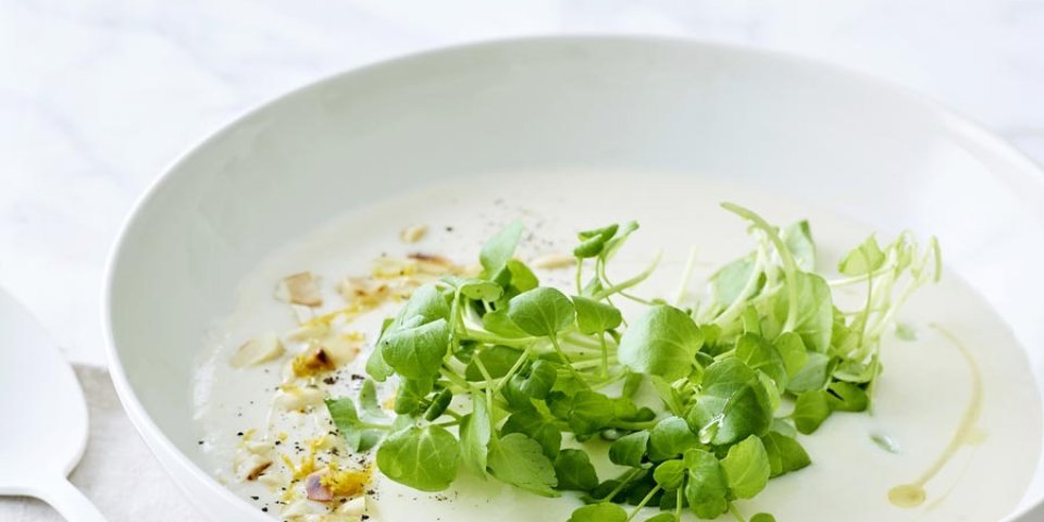 Velouté de cresson aux amandes