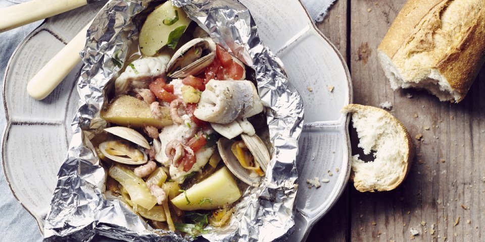 Papillote de poisson "Bouillabaisse" Papillote de poisson "Bouillabaisse"