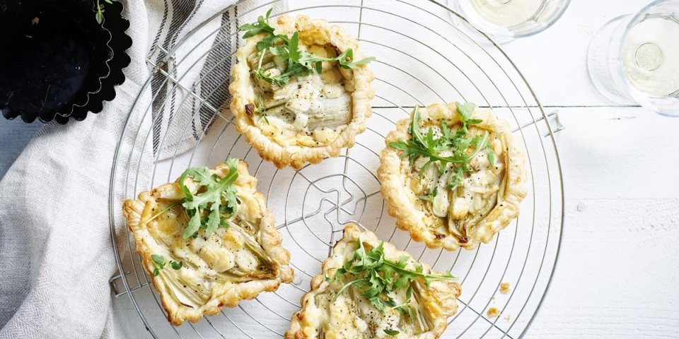 Tartelettes aux chicons et au fromage de brebis