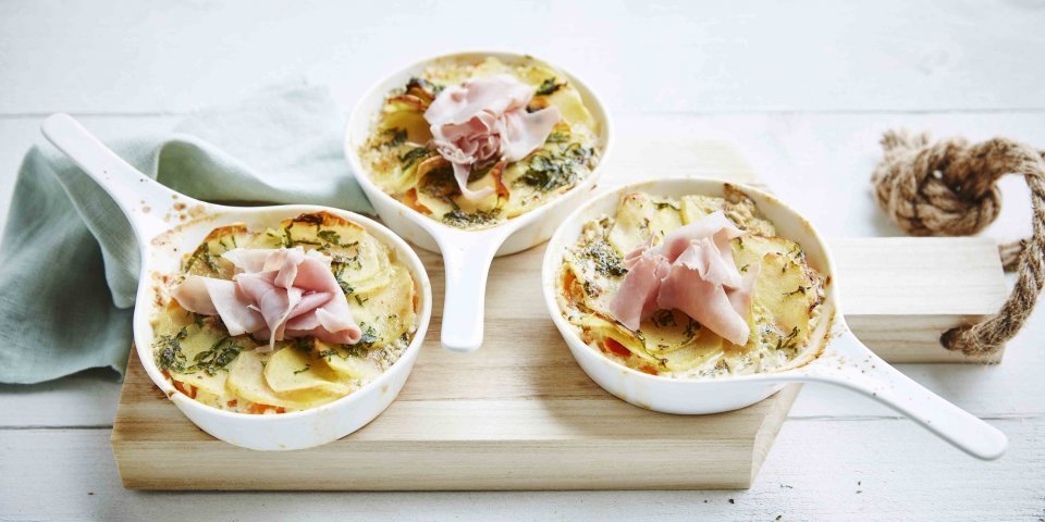 Gratin de carottes, chicons et pommes de terre Gratin de carottes, chicons et pommes de terre
