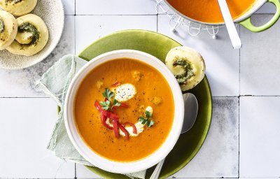 Soupe tomates poivrons