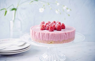 Bavarois aux framboises et à la vanille