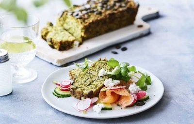 Pain de brocoli au saumon fumé et au chèvre