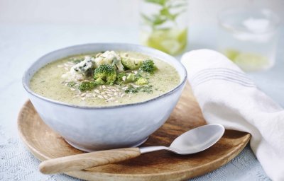 Soupe de brocoli au bleu