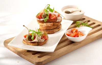 Bruschetta et vitello tonato