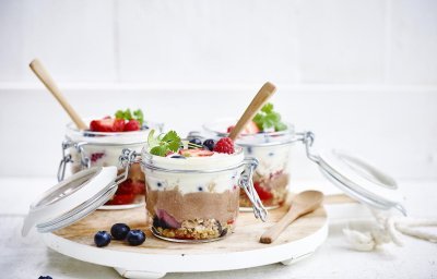 Trifle chocolat-fruits rouges