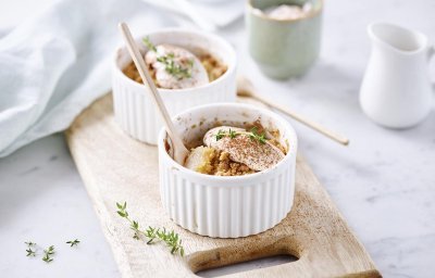 Crumble aux poires à la crème de spéculoos