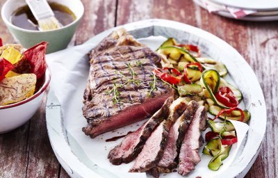 Entrecote in rode wijn