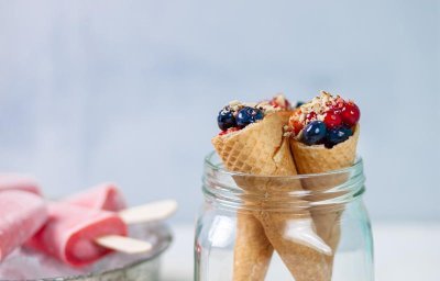 Salade de fruits dans un cône