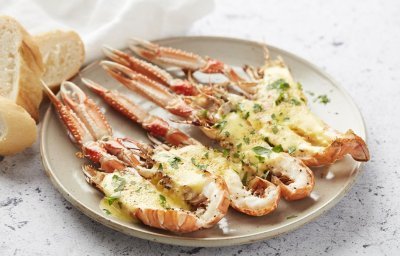 Gegratineerde langoustines