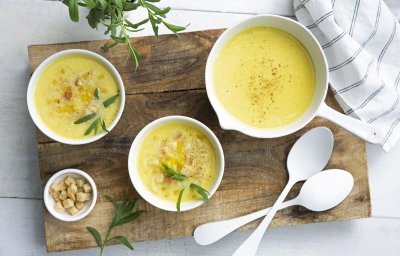 Soupe de poivrons jaunes et mascarpone