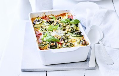 Roulades de courgettes farcies au four