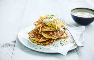 Pancakes de légumes à la carotte et courgette