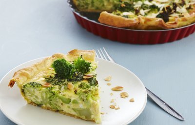 Tarte salée au brocoli et amandes