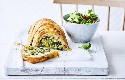 Strudel aux épinards, brocoli et Brugge Vieux