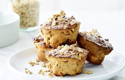 Muffin aux flocons d’avoine, pommes et yaourt